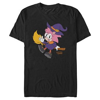 Men's Sonic the Hedgehog Cute Witch Halloween Graphic Tee