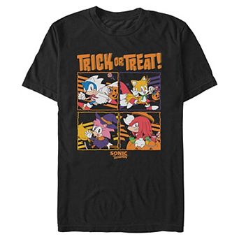Men's Sonic The Hedgehog Trick Or Treat Halloween Graphic Tee