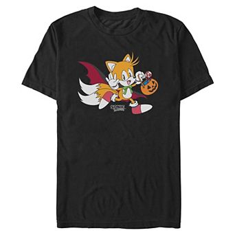 Men's Sonic The Hedgehog Tails Trick Or Treating Halloween Graphic Tee