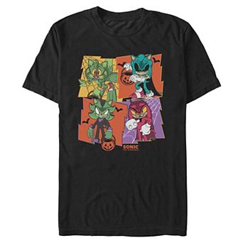 Men's Sonic The Hedgehog Trick Or Treaters Halloween Graphic Tee