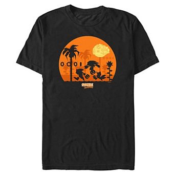 Men's Sonic Hedgehog Graphic Candy Hunt Halloween Graphic Tee