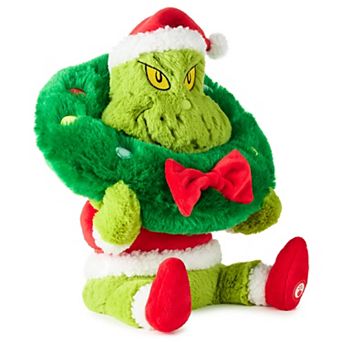 Hallmark Dr. Seuss Grinch Wreath Plush with Light, Sound & Motion