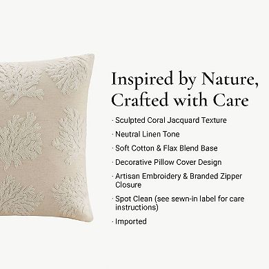 Harbor House Camila Embroidered Cotton Blend Pillow Cover