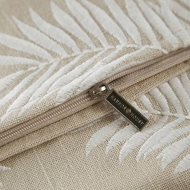 Harbor House Ella Botanical Embroidered Cotton Pillow Cover
