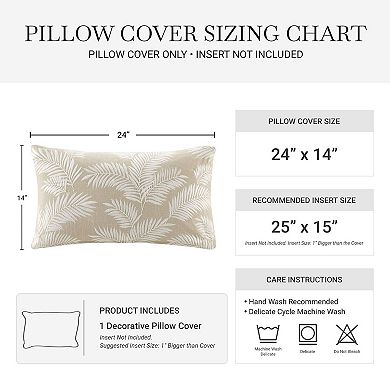 Harbor House Ella Botanical Embroidered Cotton Pillow Cover