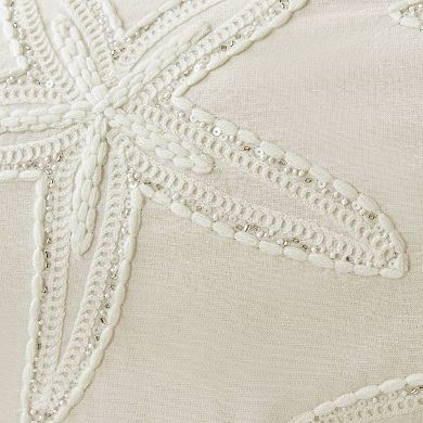 Harbor House Lily Starfish Embroidered Cotton Blend Pillow Cover