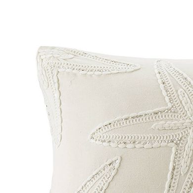 Harbor House Lily Starfish Embroidered Cotton Blend Pillow Cover