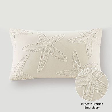 Harbor House Lily Starfish Embroidered Cotton Blend Pillow Cover
