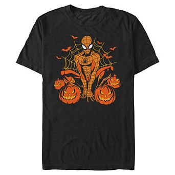 Men's Marvel Spider-Man Pumpkin Patch Halloween Graphic Tee