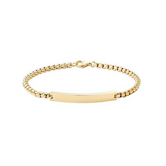 Adornia Tarnish Resistant 18k Gold Flash Plated ID Bracelet