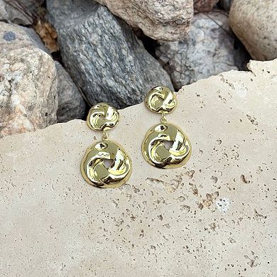 Adornia 14k Gold Flash Plated Double Knot Drop Earrings