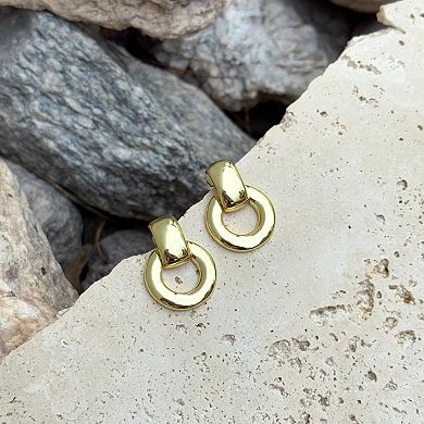 Adornia 14k Gold Flash Plated Door Knocker Earrings