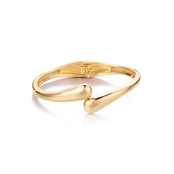 Adornia 14k Gold Flash Plated Overlapping Bands Cuff Bracelet