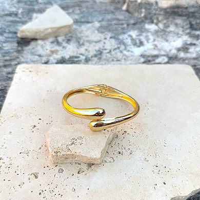Adornia 14k Gold Flash Plated Overlapping Bands Cuff Bracelet