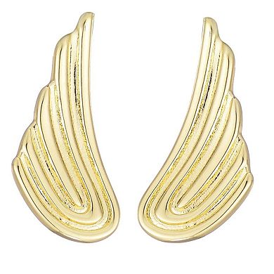 Adornia 14k Gold Flash Plated Winged Stud Earrings