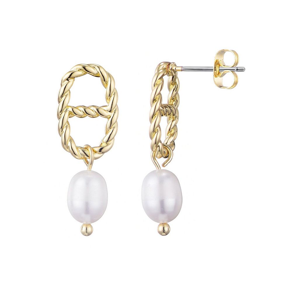 Adornia 14k Gold Flash Plated Freshwater Cultured Pearl Mariner