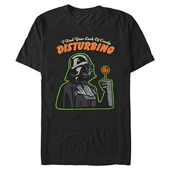 Men's Star Wars Darth Vader Lack Of Candy Disturbing Halloween Graphic Tee