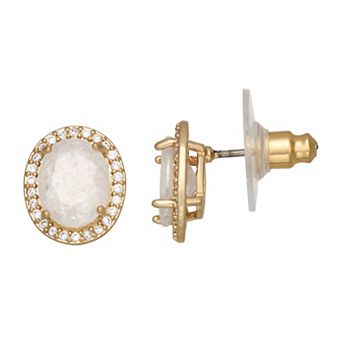 lonna & lilly Gold Tone Cubic Zirconia Stud Earrings
