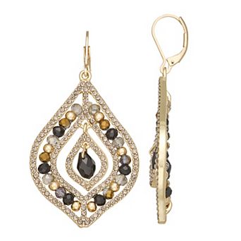 lonna & lilly Gold Tone Beaded Chandelier Earrings