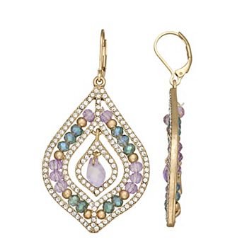 lonna & lilly Gold Tone Beaded Chandelier Earrings