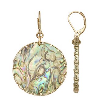 lonna & lilly Gold Tone Disc Drop Earrings