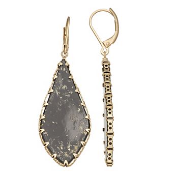 lonna & lilly Gold Tone Large Flat Drop Earrings