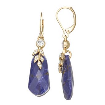 lonna & lilly Gold Tone Pave Simulated Stone Drop Earrings