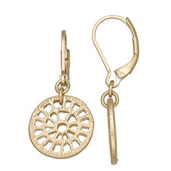 lonna & lilly Gold Tone Disc Drop Earrings