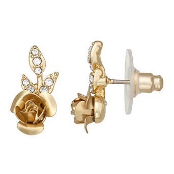 lonna & lilly Gold Tone Flower Stud Earrings