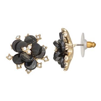 lonna & lilly Gold Tone Acetate Flower Stud Earrings
