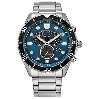 Citizen Men’s Eco-Drive Sporty-Aqua 43mm Chrono Bracelet Watch - AT2560-84L