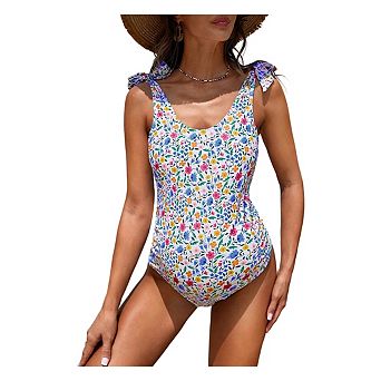 Women Maternity One Piece Swimsuit Stretchy Bathing Suit for Beach Pool
