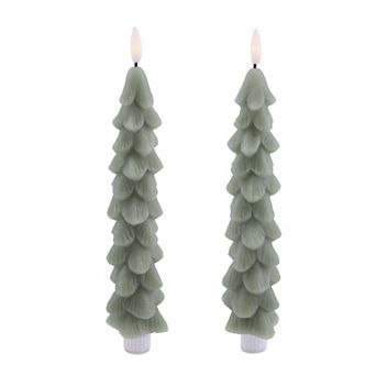 Melrose FIA Wick Tree Taper LED Candle Set of 2