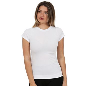 Women's 24Seven Comfort Apparel V-Neck Short Sleeve Flared Tunic Top