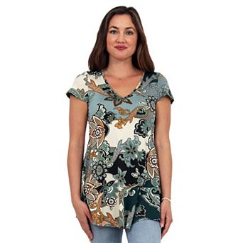 Women's 24Seven Comfort Apparel Flared Tunic Top