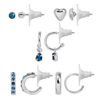 LC Lauren Conrad Birthstone-Inspired Nickel Free 5-Pair Earring Set