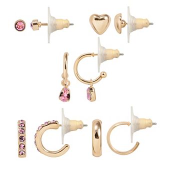 LC Lauren Conrad Birthstone-Inspired Nickel Free 5-Pair Earring Set