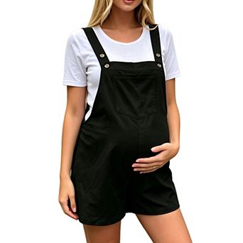 Maternity Short Overalls Adjustable Straps Casual Pregnancy Shorts Romper