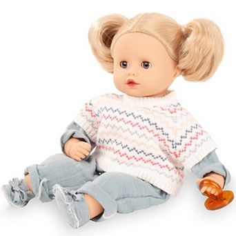 Gotz Muffin 13-inch Doll Chevron Knit Sweater Shirt Soft Body Collectible Toy