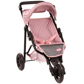 Gotz 3-Wheel Doll Buggy - Foldable Toy Stroller with Adjustable Sunshade & Storage