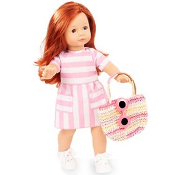 Gotz Precious Day: Julia Summer 18-inch Poseable Doll With Woven Purse & Sunglasses