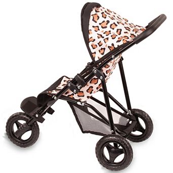 Gotz 3-Wheel Doll Buggy - Foldable Toy Stroller with Adjustable Sunshade & Storage