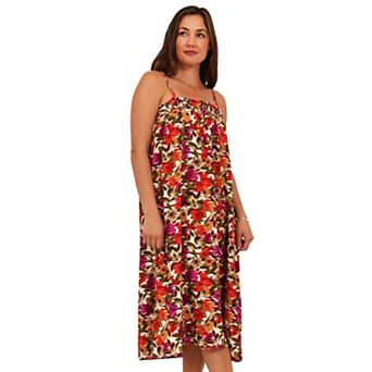 Women's 24Seven Comfort Apparel Spaghetti Strap Smocked Maxi Dress