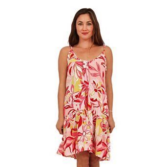 Women's 24Seven Comfort Apparel Scoop Neck Spaghetti Strap A-Line Mini Dress