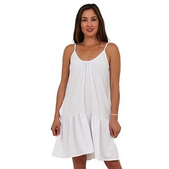 Women's 24Seven Comfort Apparel Scoop Neck Spaghetti Strap A-Line Mini Dress