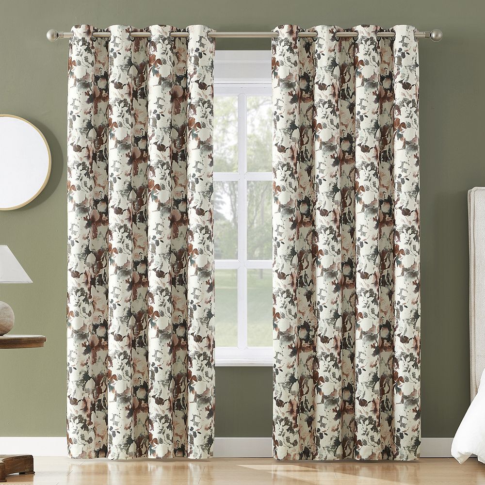 Sun Zero Audrey Abstract Floral 100% Blackout Grommet Single