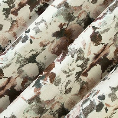 Sun Zero Audrey Abstract Floral 100% Blackout Grommet Single Window Curtain Panel