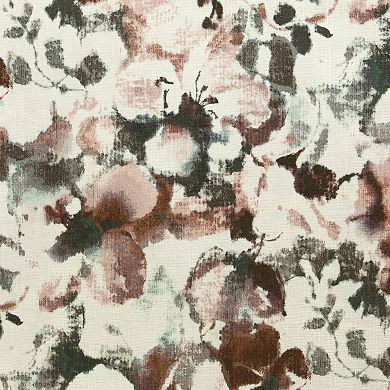 Sun Zero Audrey Abstract Floral 100% Blackout Grommet Single Window Curtain Panel