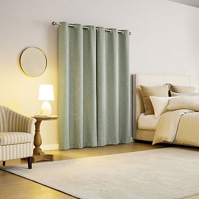 Sun Zero Tula Crosshatch 100% Blackout Grommet Single Window Curtain Panel