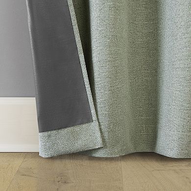 Sun Zero Tula Crosshatch 100% Blackout Grommet Single Window Curtain Panel